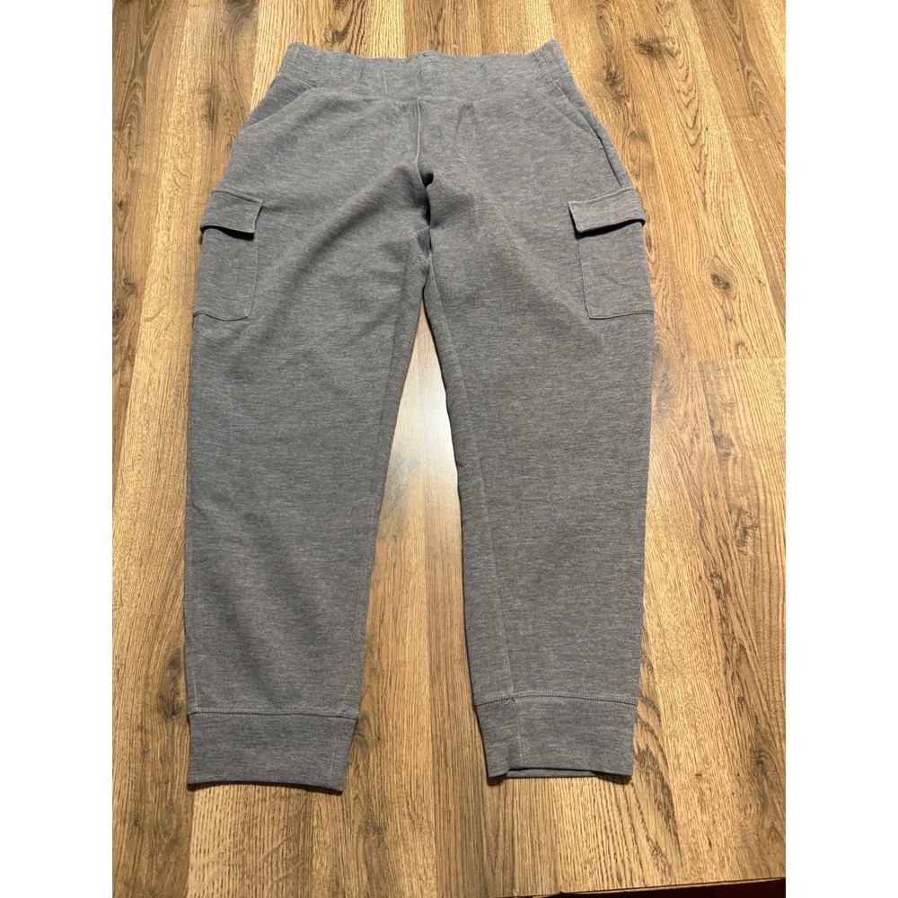 Gaiam Pants Womens Size Medium Gray Sweatpants Cargo Jogger High Rise Athleisure